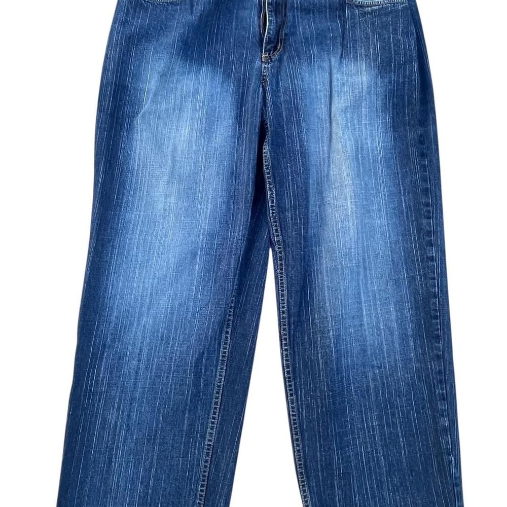 RARE Vintage Y2K S.P.C. Wide Leg Baggy Denim Jeans - Size 42x32